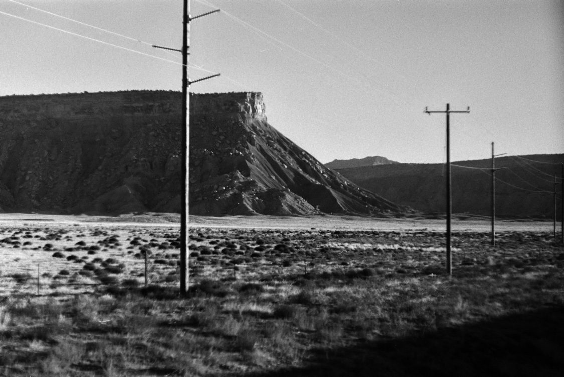Mesa and power lines